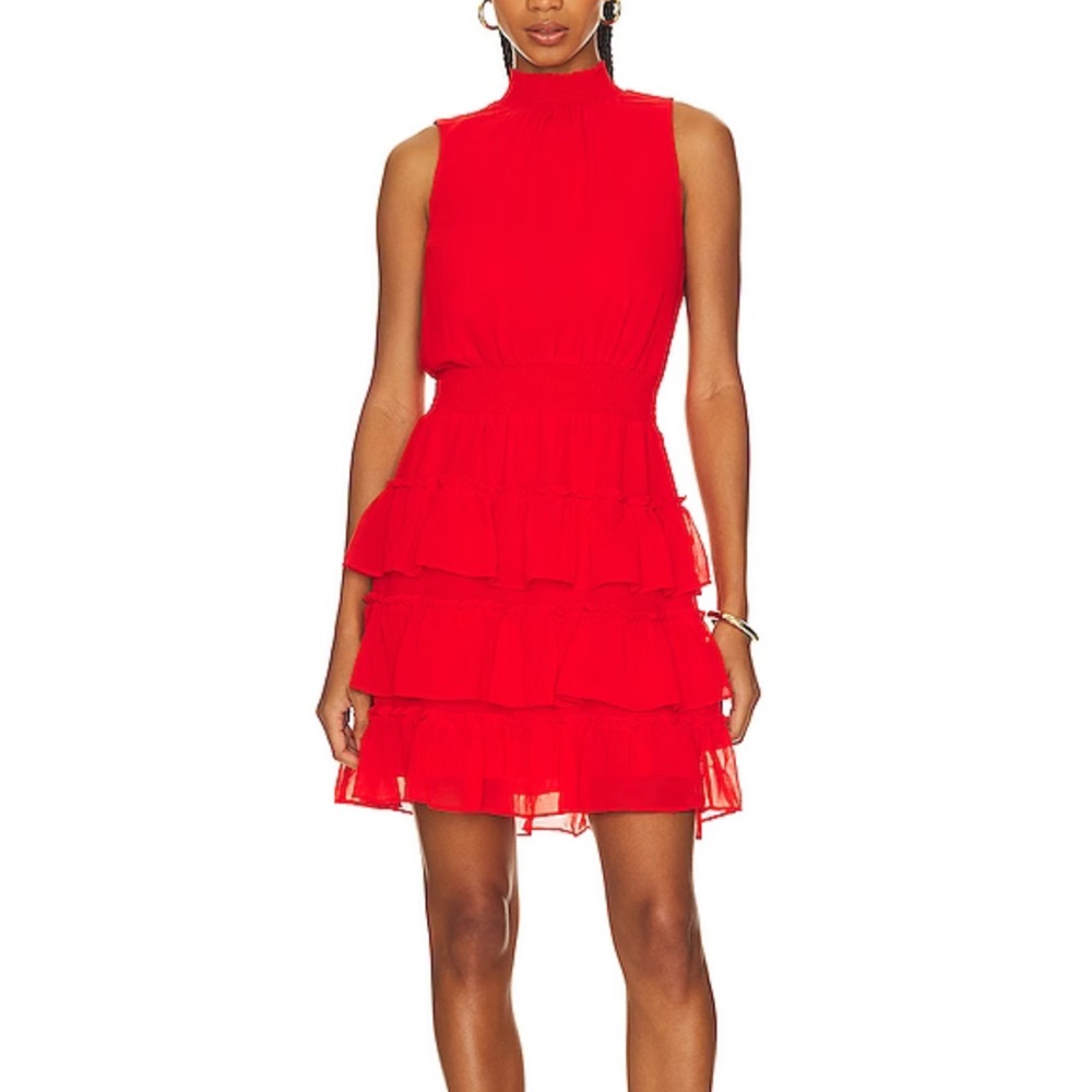 Revolve 1. STATE Ruffled Smock Neck Dress